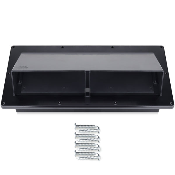 Camp'N RV Camper Trailer Exterior Sidewall Range Hood Exhaust Vent Cover Locking Damper - Black
