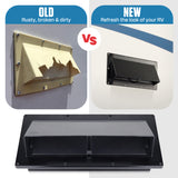 Camp'N RV Camper Trailer Exterior Sidewall Range Hood Exhaust Vent Cover Locking Damper - Black