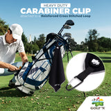 Golf'N Microfiber Towel - Magnetic Golf Towel Gray 16" x 24" Golf Towels for Golf Bags with N52 Heavy Duty Magnets, Carabiner Clip & Cross Stitched Reinforced Loop, Premium Golf Accessories