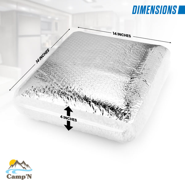 Camp'N Universal 14" RV Trailer Roof Vent Pillow Sun Shade Reflective Insulator 2 Pack