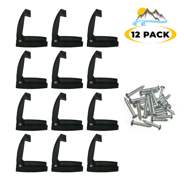 Camp'N RV Camper Trailer Baggage Door Catch Storage Compartment Latch Holders Clips - Black