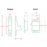 Camp'N RV Drawer Latches and Catches Cabinet Door Push Grabber for Trailer Camper - 10Pk