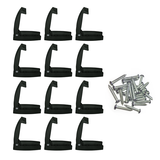 Camp'N RV Camper Trailer Baggage Door Catch Storage Compartment Latch Holders Clips - Black