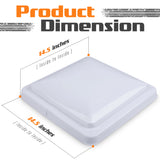 Camp'N 14" Universal RV, Trailer, Camper, Motorhome Roof Vent Cover - Vent Lid Replacement (White 1 Pack)