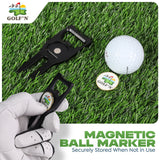 Golf'N Aluminum Golf Ball Marker Divot Repair Tool - Magnetic Ball Marker, Groove Cleaner & Bottle Opener - Essential Golf Divot Tool for Golfers, Sleek Design