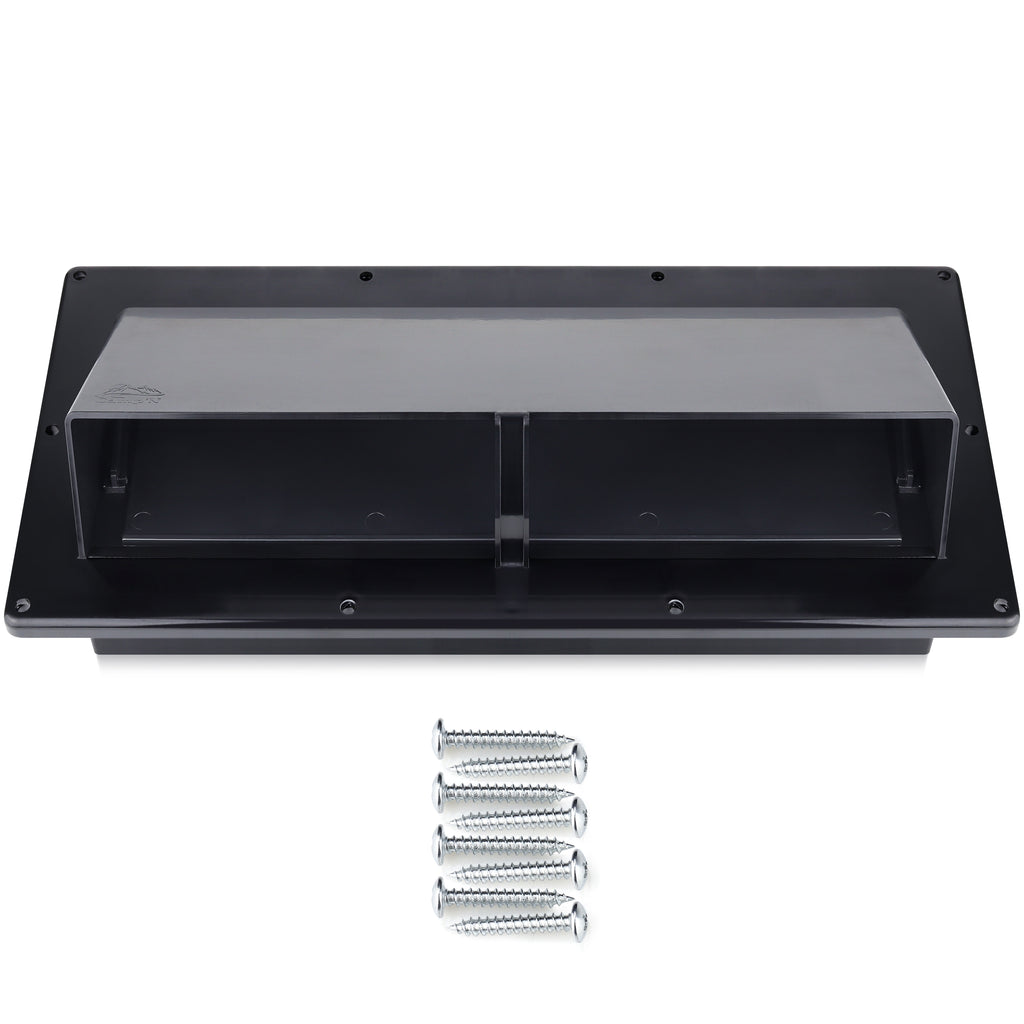 Camp'N RV Camper Trailer Exterior Sidewall Range Hood Exhaust Vent Cover Locking Damper - Black