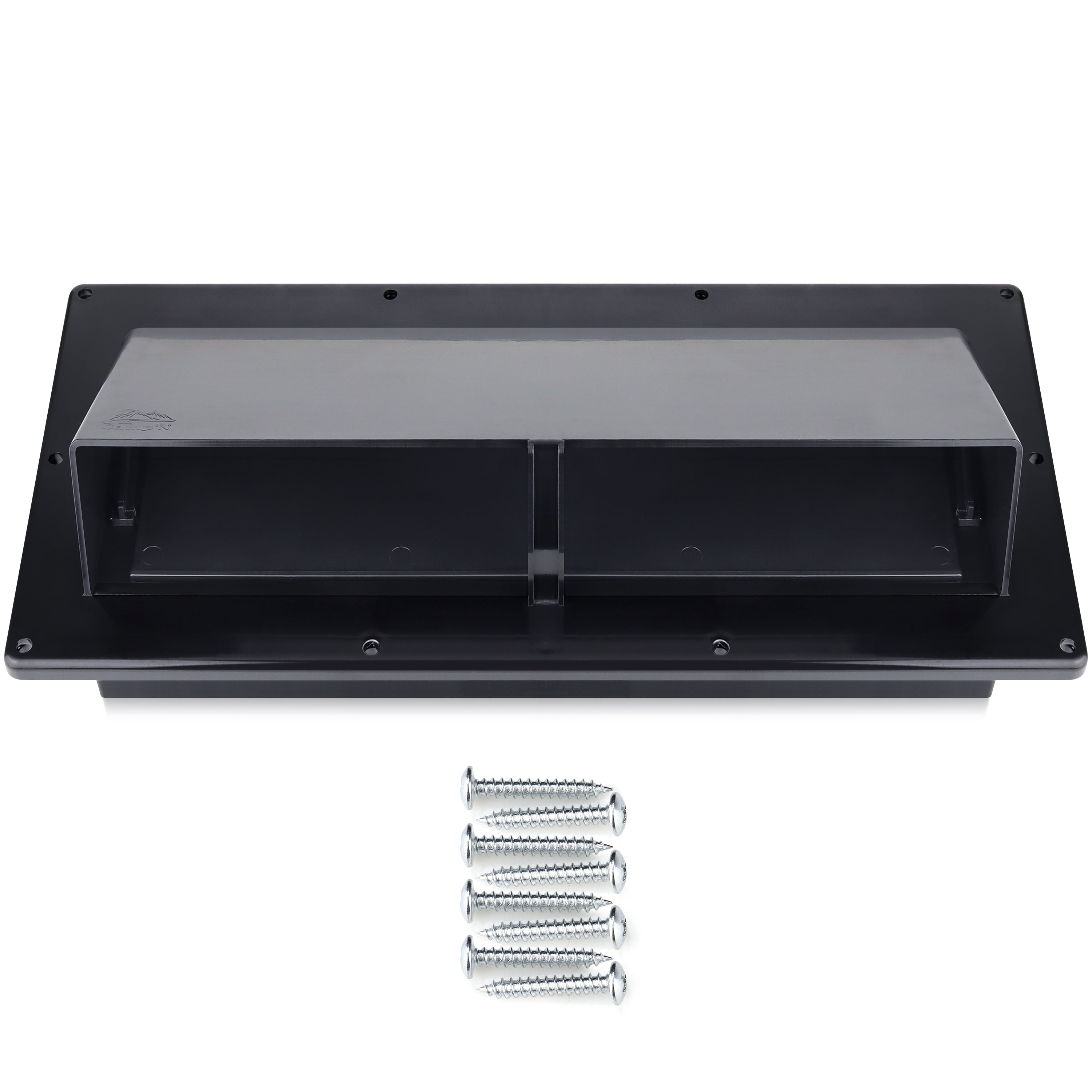 Camp'N RV Camper Trailer Exterior Sidewall Range Hood Exhaust Vent Cover Locking Damper - Black