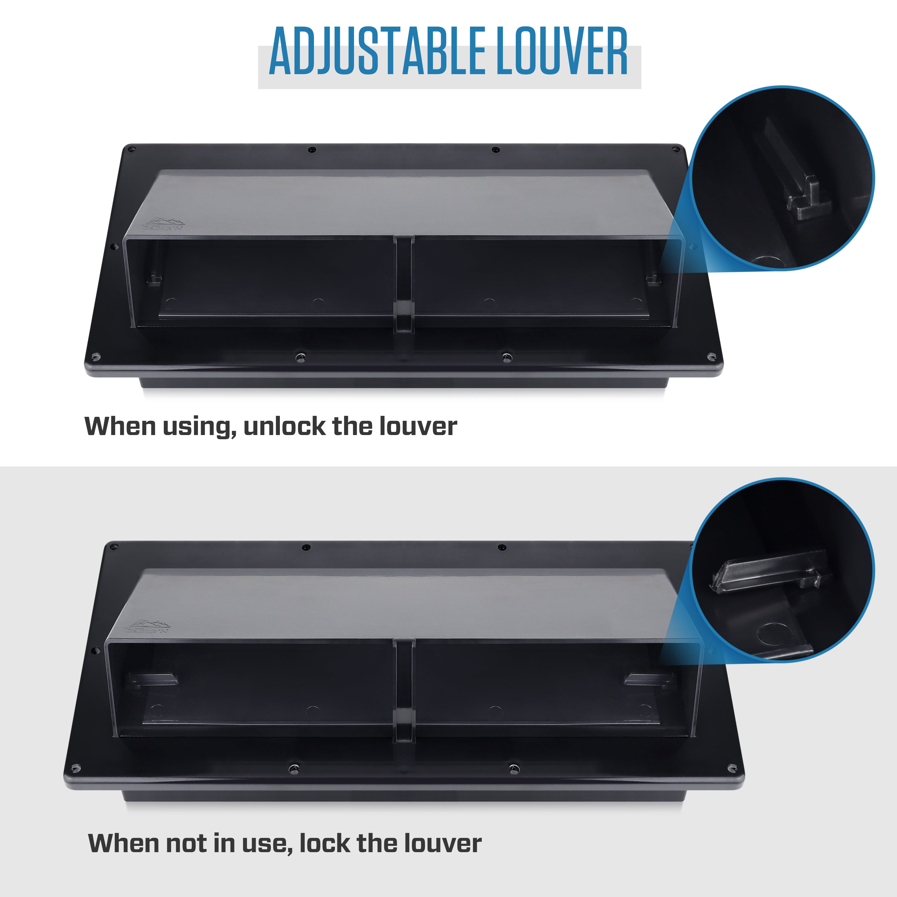 camping vent Camp'N RV Exhaust Vent Cover (Black) Perfect RV Stove Vent Cover Replacement F