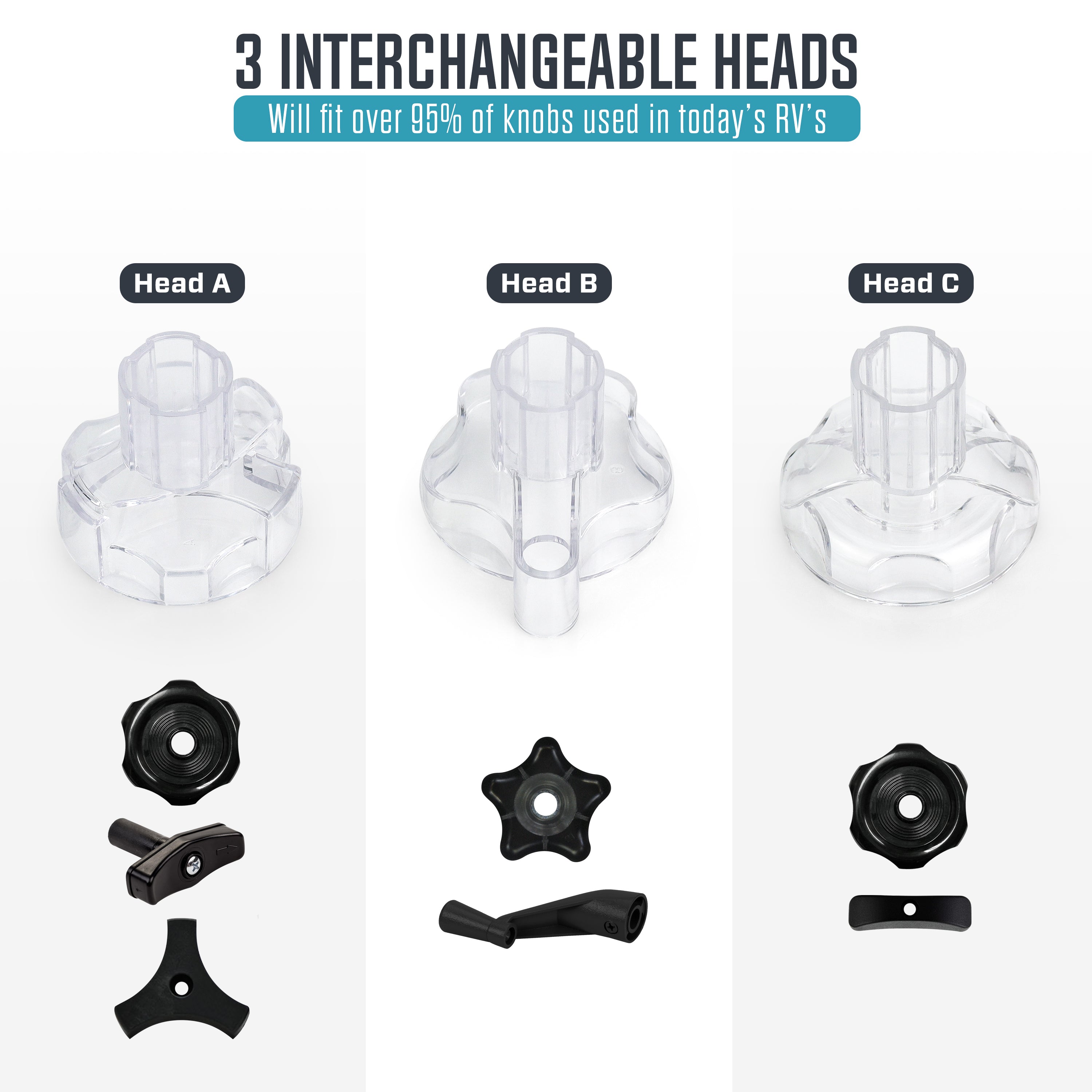 Camp'N RV Roof Vent Cover Opening Stick - Trailer Ceiling Vent Opening Tool for Campers