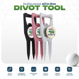 Golf'N Aluminum Golf Ball Marker Divot Repair Tool - Magnetic Ball Marker, Groove Cleaner & Bottle Opener - Essential Golf Divot Tool for Golfers, Sleek Design