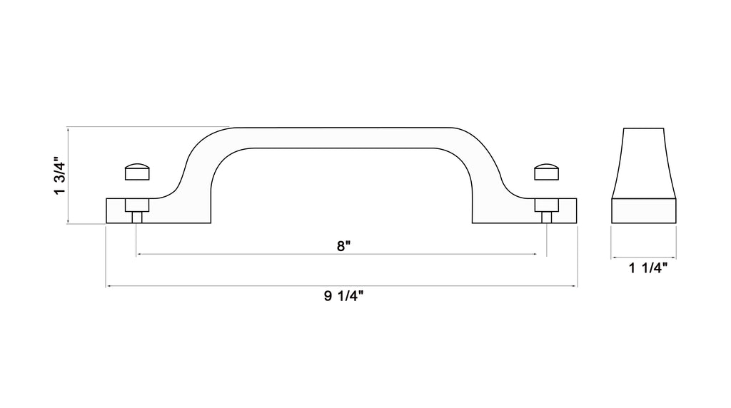 Camp'N All Weather RV Grab Handle Door Assist Bar for Camper and Cargo Black 2-Pack