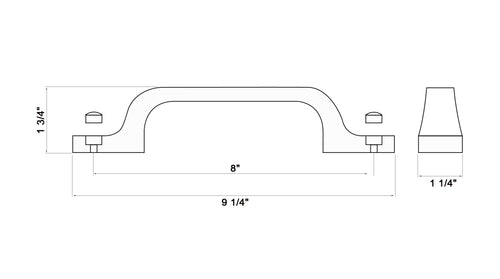 Camp'N All Weather RV Grab Handle Door Assist Bar for Camper and Cargo Black 2-Pack