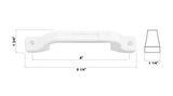 Camp'N All Weather Plastic Grab Handle for RV, Trailer, Camper (White 2-Piece)