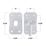 RV T Style 3 1/2" Door Latch - Holder - Catch for Trailer, Camper, Motor Home, Cargo (White 2-Sets)