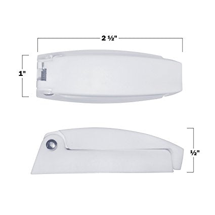Camp'N RV Camper Trailer Baggage Door Catch Storage Compartment Latch Holders Clips - White