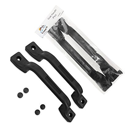 Camp'N All Weather RV Grab Handle Door Assist Bar for Camper and Cargo Black 2-Pack