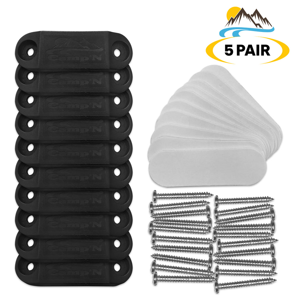 Black RV Trailer Magnetic Door Baggage Door Catch Camper - #1 Strongest - 5 Sets