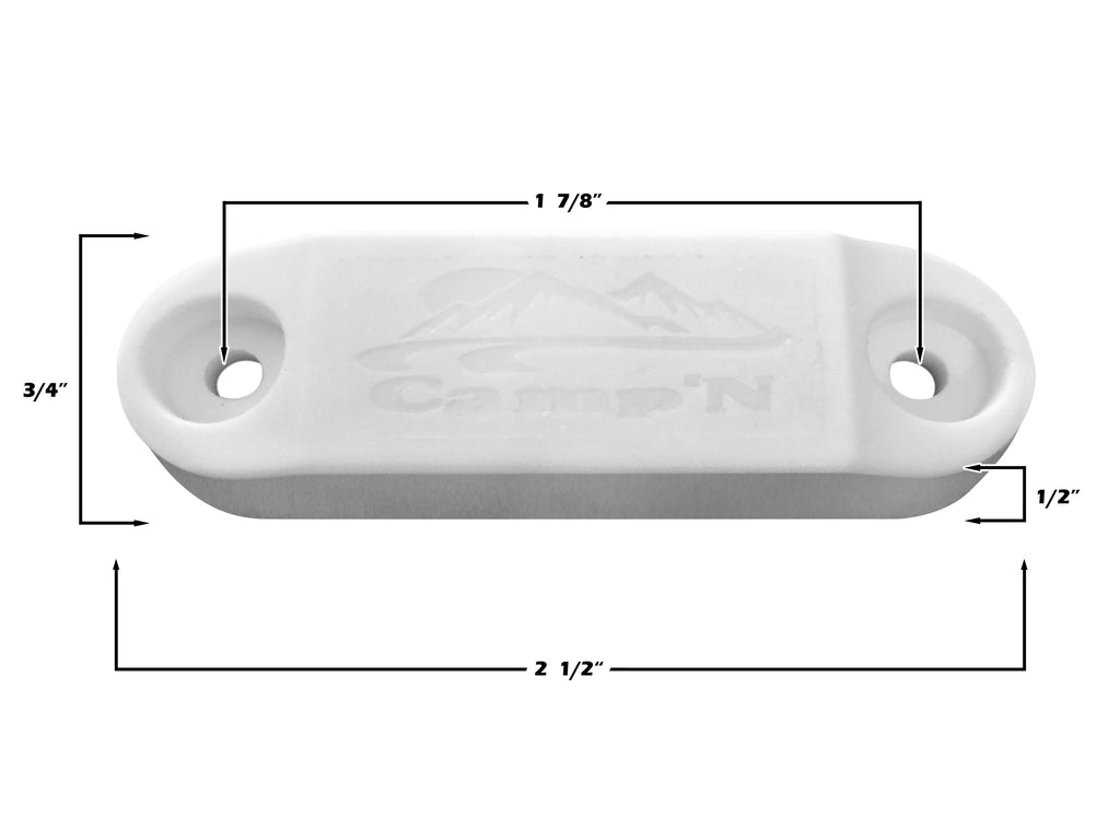 White RV Trailer Magnetic Door Baggage Door Catch Camper - #1 Strongest - 2 Sets