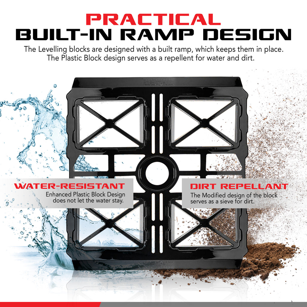 Blockaholic Heavy Duty Stacking RV Leveling Blocks - Camper Leveler Kit Trailer Tire Levelers - 10 Pack