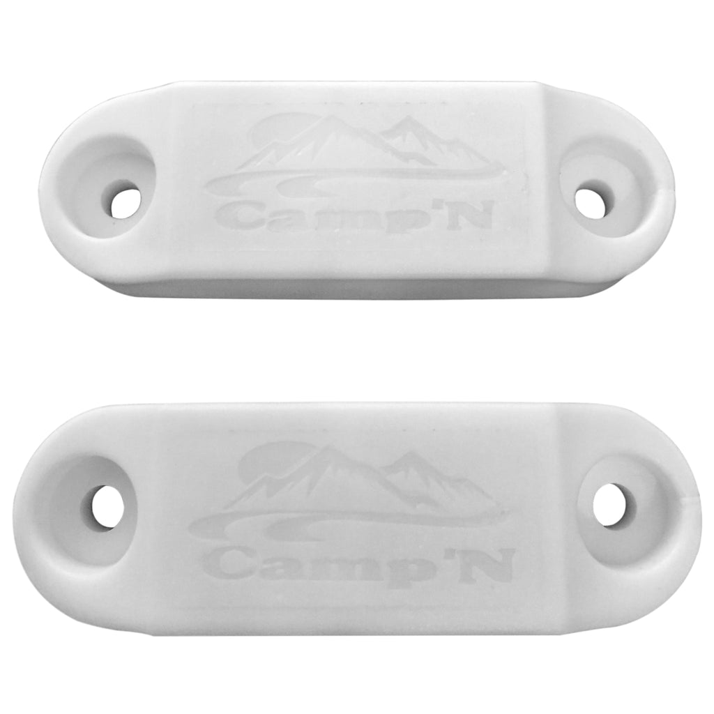 Camp'N RV Trailer Magnetic Baggage Door Catch Latch Camper Compartment Storage Holder - White 1 Pair