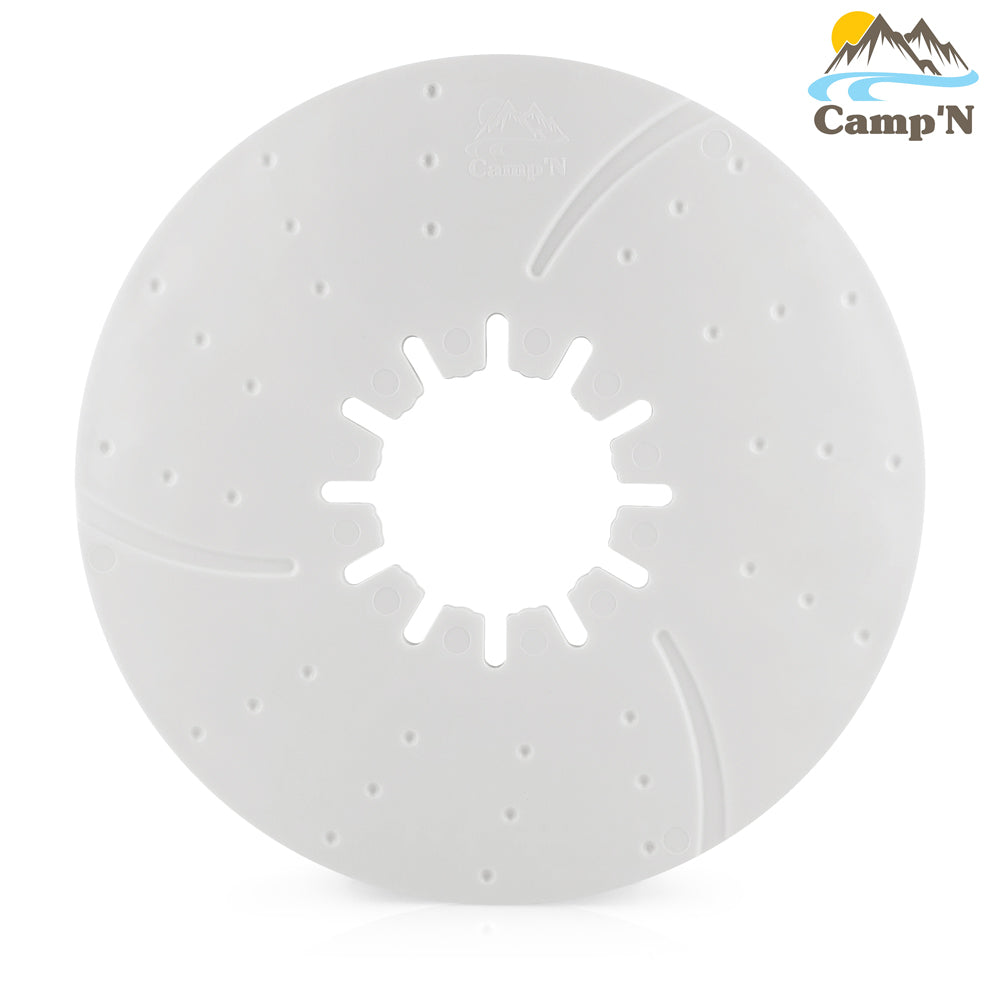 Camp'N 10" Fifth Wheel Lube Plate Disc 5th Wheel Trailer Hitch Plate for  Campers Cargo - White