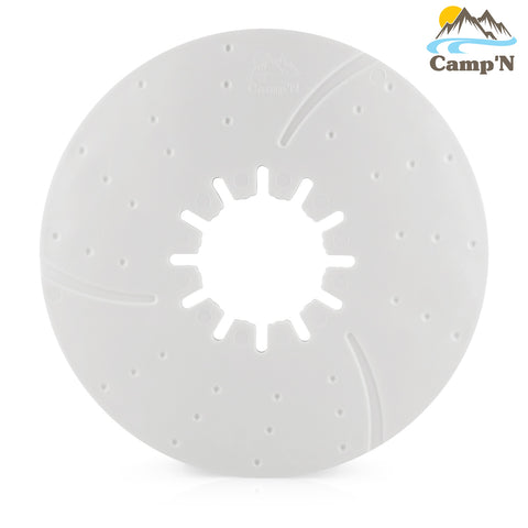 Camp'N Fifth Wheel Hitch Lube Plate - 10" Ultra Low Friction Lube Disc - White