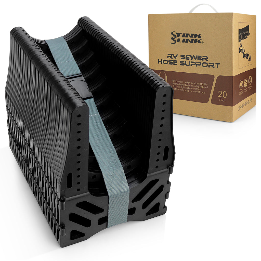Stink Slink - 20 Foot RV Sewer - Septic Hose Support - Holder - Caddy - for All Travel Trailers, Campers and Motorhomes