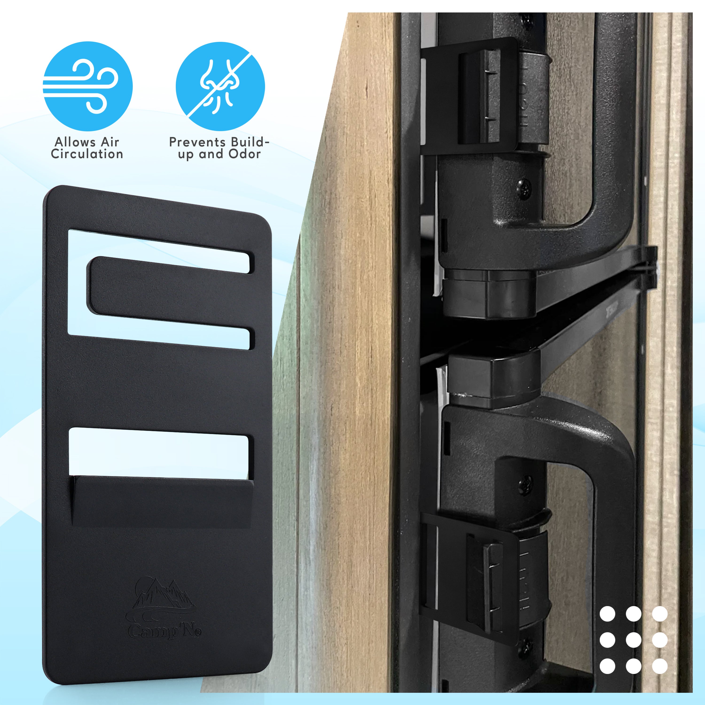 Camp'N RV Refrigerator Door Prop Clips Dometic DM26XX DM28XX Trailer Fridge Airing Card Device - 4 Pack