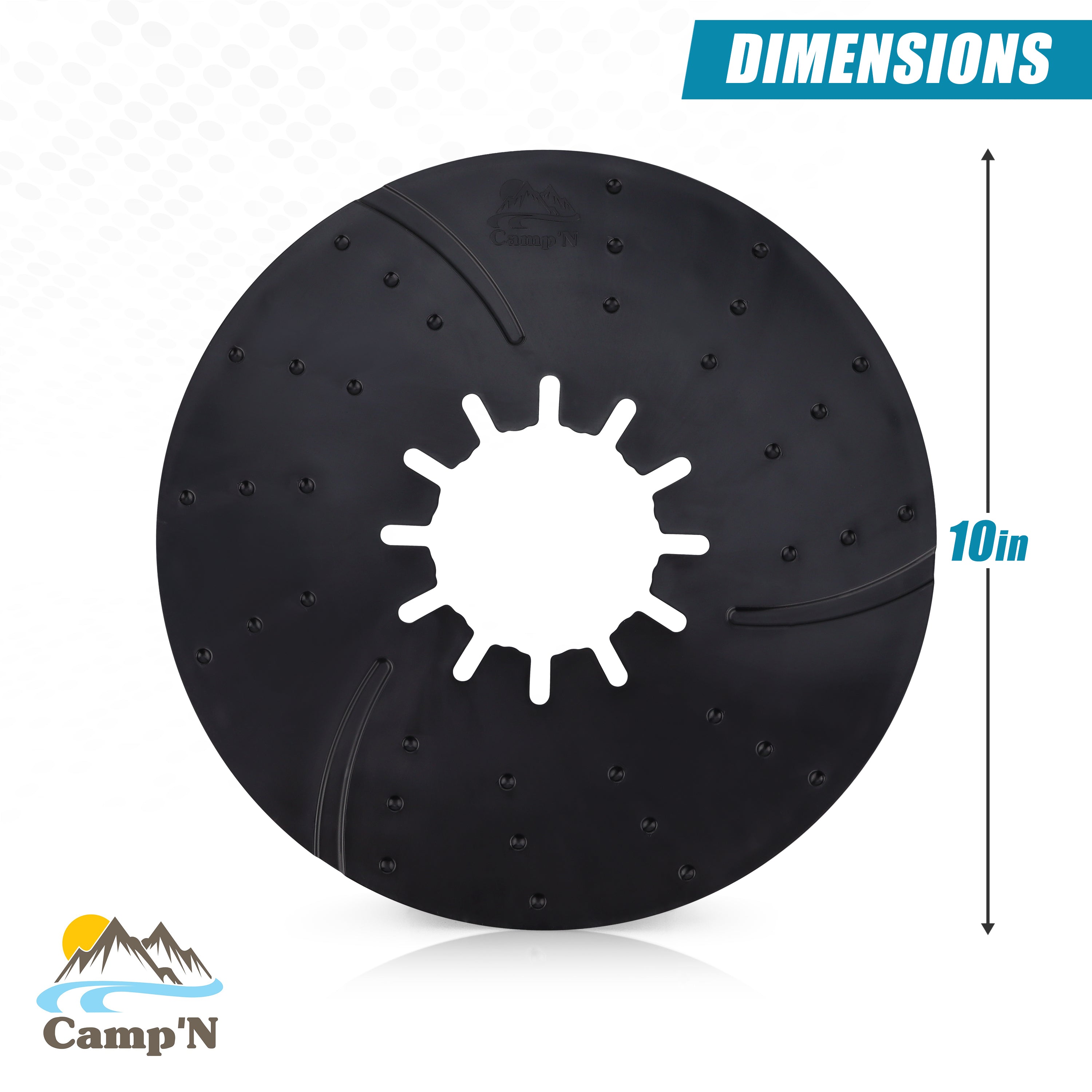 Camp'N 10" Fifth Wheel Lube Plate Disc 5th Wheel Trailer Hitch Plate for  Campers Cargo - Black