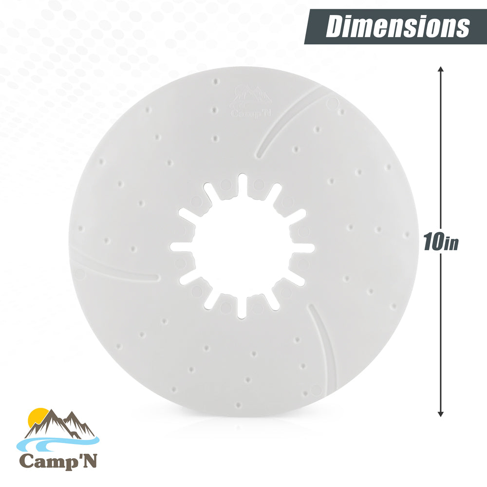 Camp'N 10" Fifth Wheel Lube Plate Disc 5th Wheel Trailer Hitch Plate for  Campers Cargo - White