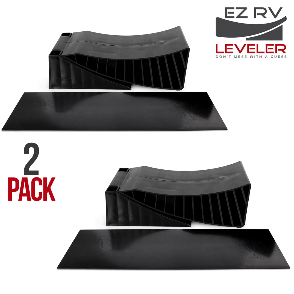 EZ RV Leveler Blocks Camper Curved Leveling Ramps Trailer Tire Levelers - 2 Axle