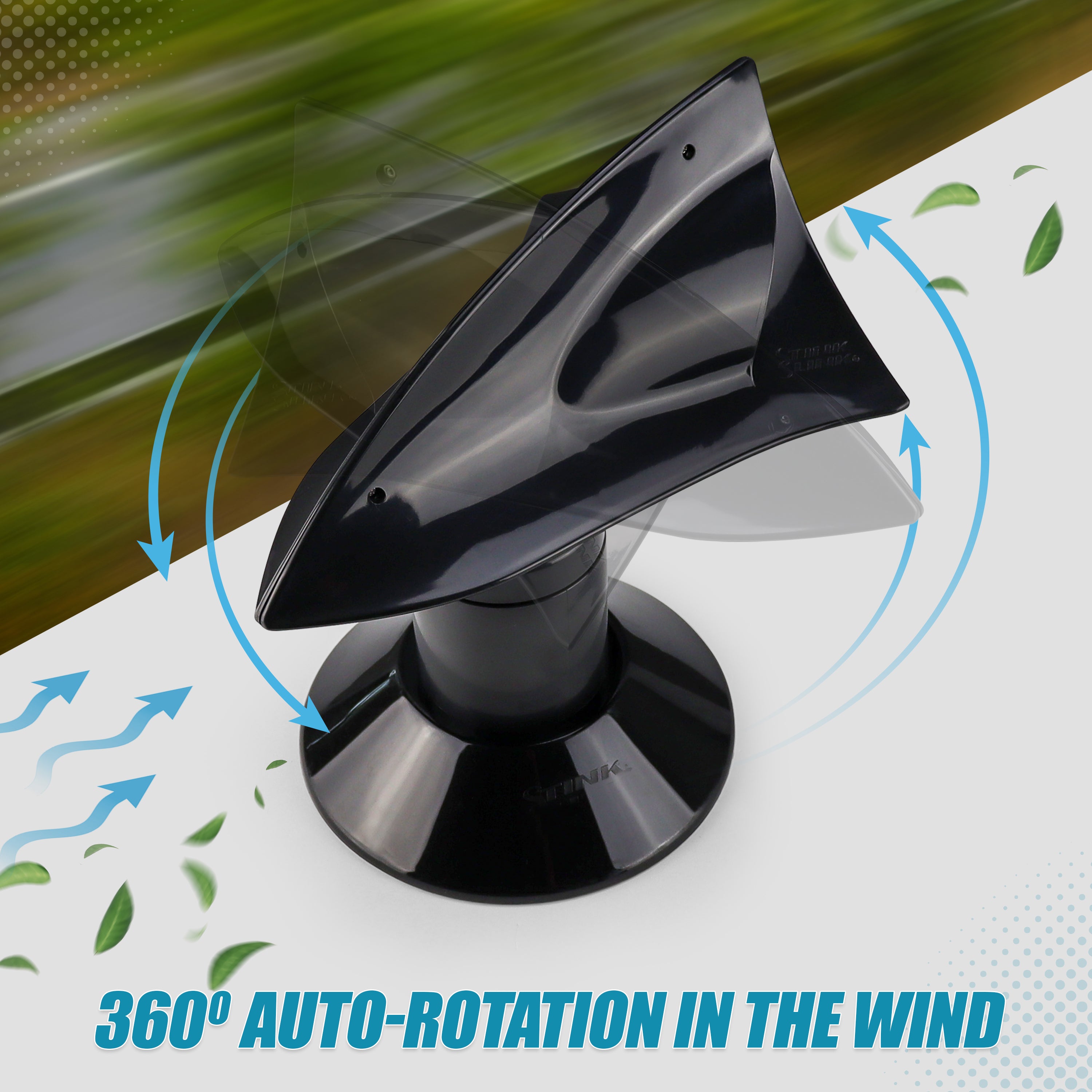 Stink Slink Universal Swiveling RV Sewer Black and Grey Holding Tank Plumbing Roof Vent Cap - White