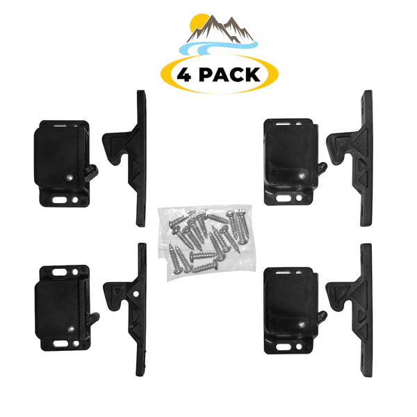 Camp'N RV Cabinet Door Push Catch - Latch - Holder (4 Pack) for Trailers and Motorhomes