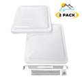 Camp'N 14" Universal RV, Trailer, Camper, Motorhome Roof Vent Cover - Vent Lid Replacement (White 2 Pack)