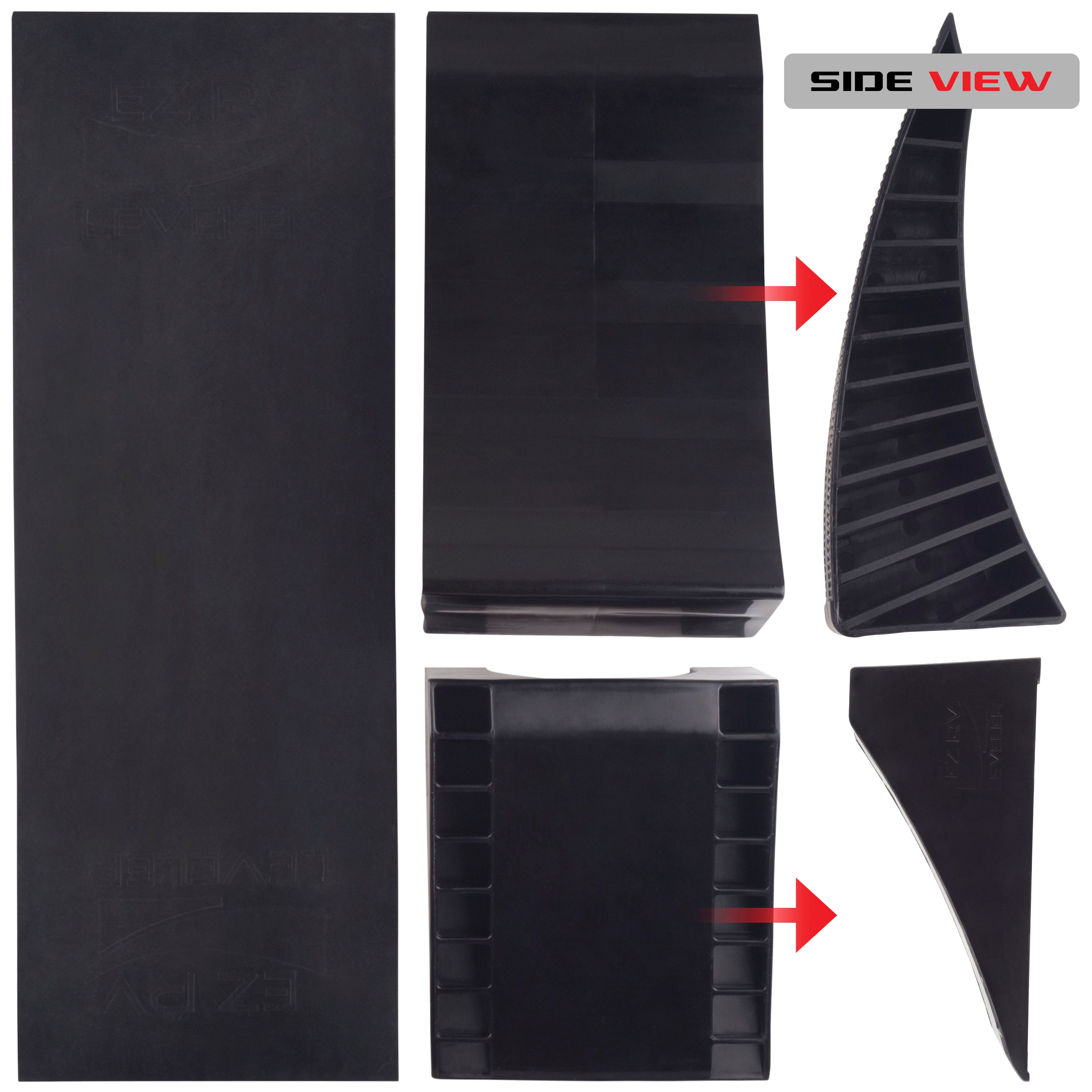 EZ RV Leveler Blocks Camper Curved Leveling Ramps Trailer Tire Levelers - 1 Axle