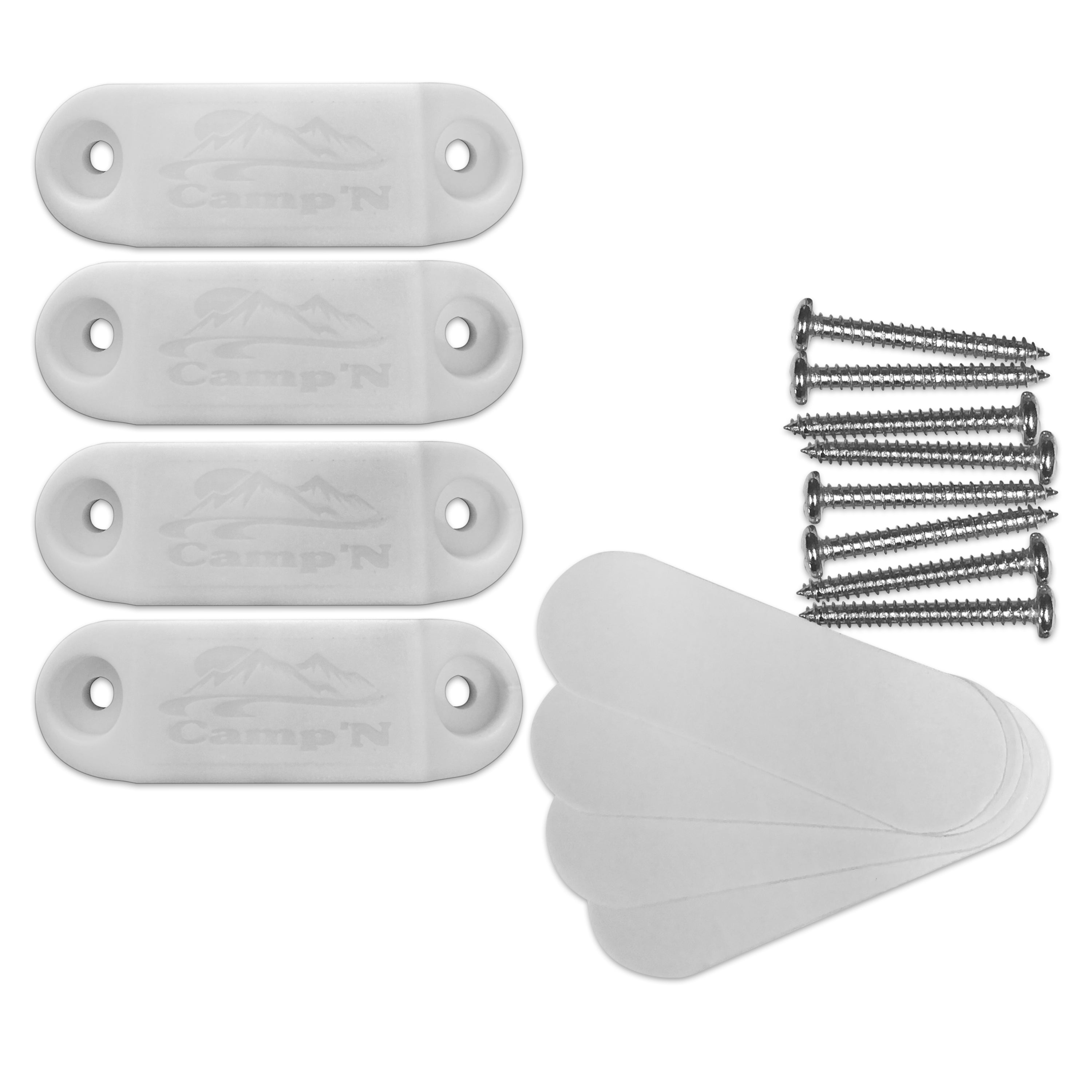 White RV Trailer Magnetic Door Baggage Door Catch Camper - #1 Strongest - 2 Sets