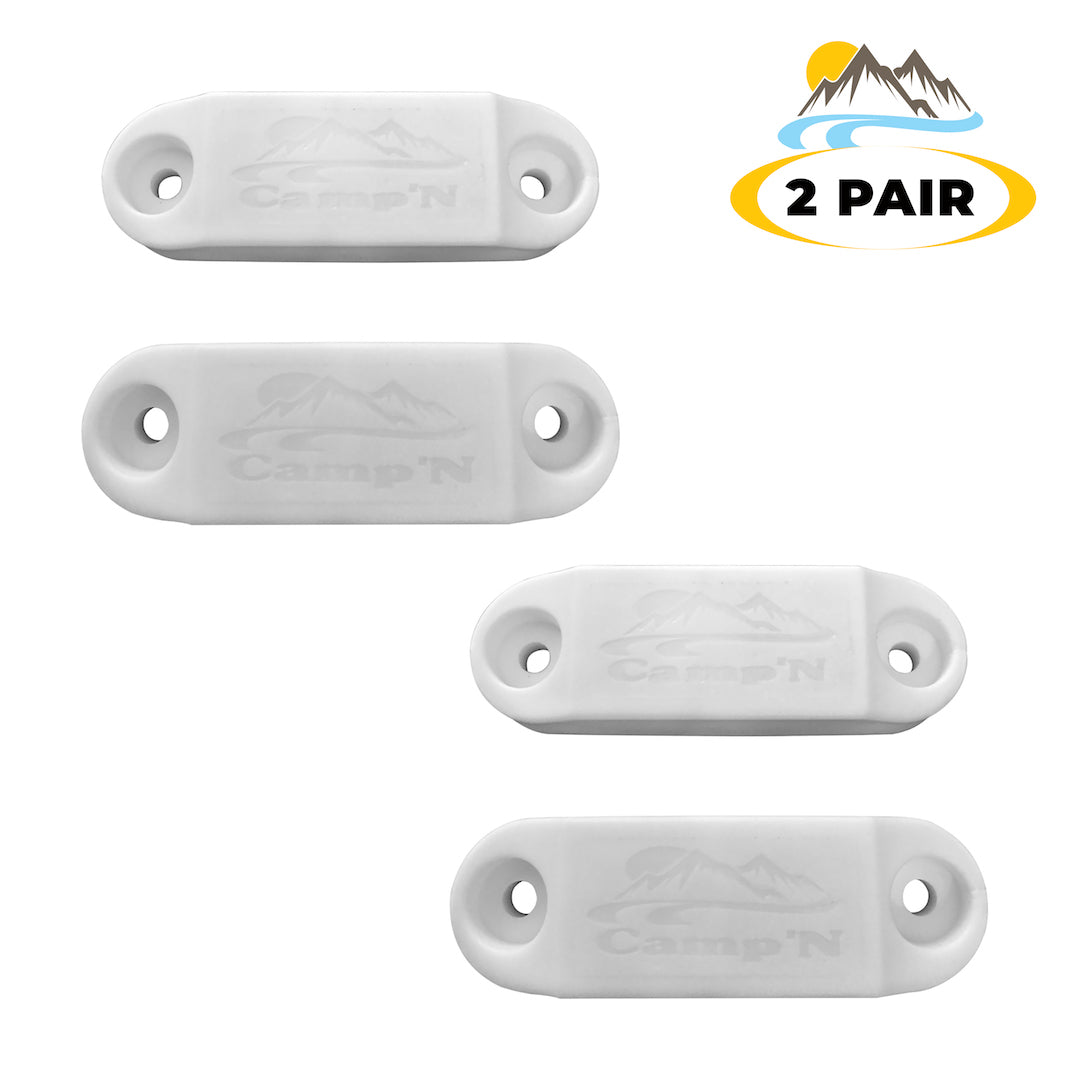 White RV Trailer Magnetic Door Baggage Door Catch Camper - #1 Strongest - 2 Sets
