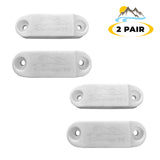 RV Magnetic Baggage - Compartment Door Catch Latch Holder for Trailer, Camper, Motor Home (White 2-Pair)