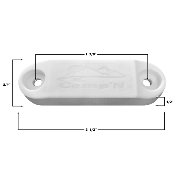 Camp'N RV Trailer Magnetic Baggage Door Catch Latch Camper Compartment Storage Holder - White 1 Pair