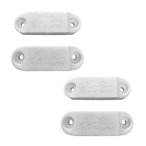 RV Magnetic Baggage - Compartment Door Catch Latch Holder for Trailer, Camper, Motor Home (White 2-Pair)
