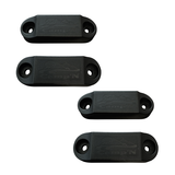 RV Magnetic Baggage - Compartment Door Catch Latch Holder for Trailer, Camper, Motor Home (Black 2-Pair)