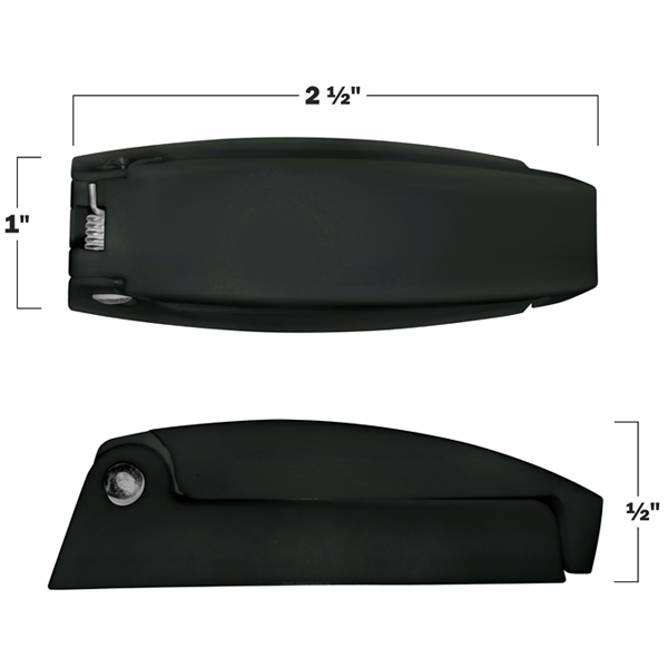 Camp'N RV Camper Trailer Baggage Door Catch Storage Compartment Latch Holders Clips - Black