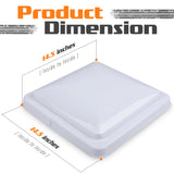 Camp'N 14" Universal RV, Trailer, Camper, Roof Vent Cover - Vent Lid Replacement (White 2 Pack)