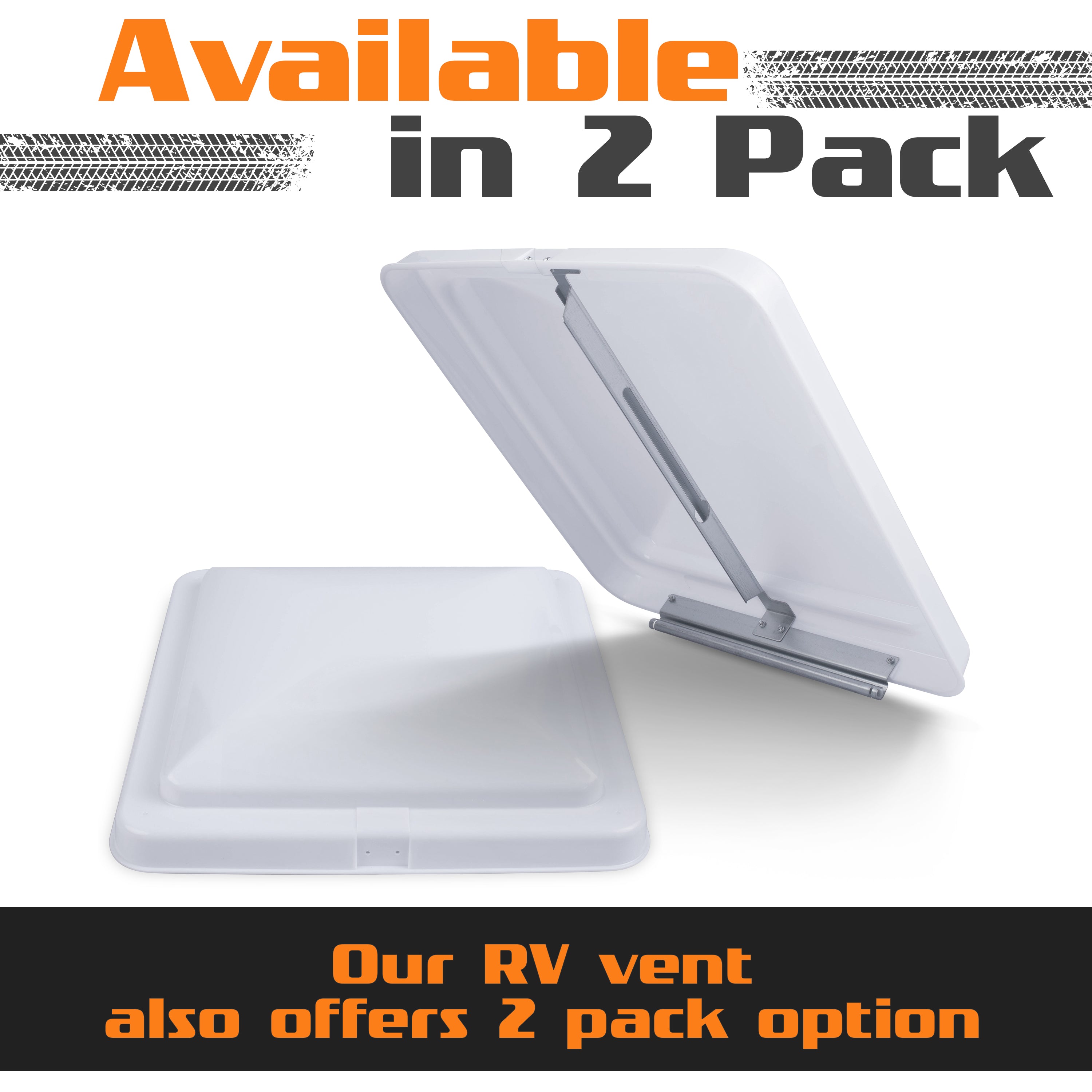 Camp'N 14" Universal RV, Trailer, Camper, Motorhome Roof Vent Cover - Vent Lid Replacement (White 1 Pack)