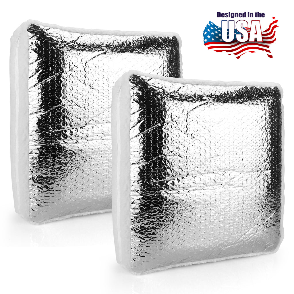 RV Vent Insulator w/ Reflective Shield Fits 14" Vents Camper Motorhome Trailer-2 Pack